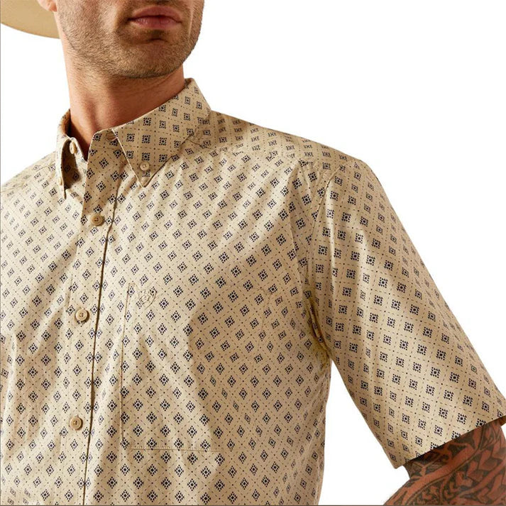 Ariat Mens Chanse Short Sleeve Shirt Khaki - 10054819