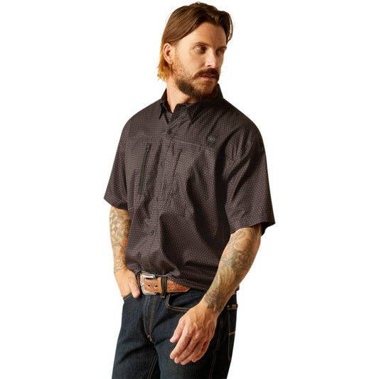Ariat Men's Venttek Classic Fit Black Short Sleeve Shirt 10055252