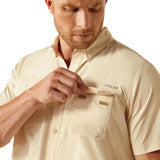Ariat Men's Venttek Outbound Fitted Creme Brulee Short Sleeve Shirt 10055228