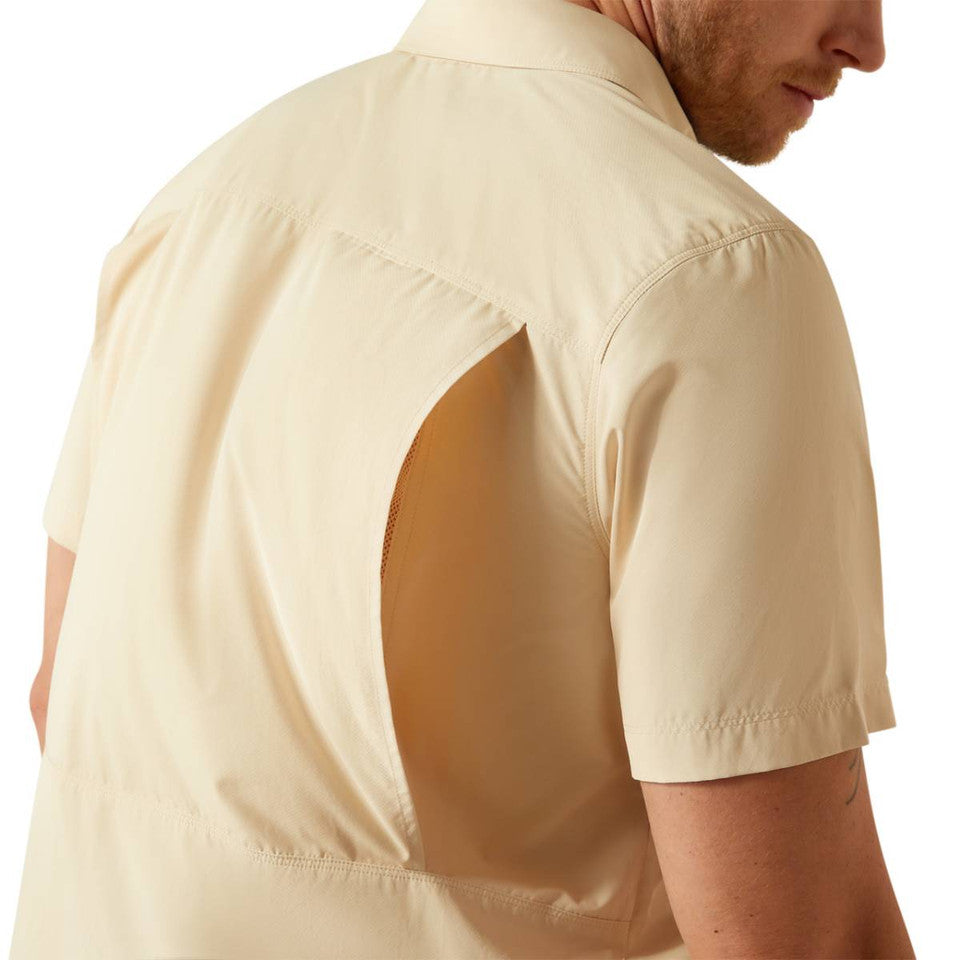 Ariat Men's Venttek Outbound Fitted Creme Brulee Short Sleeve Shirt 10055228
