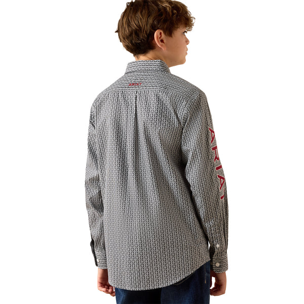 Ariat 10071689 Youth Team Ward Long Sleeve Shirt Black