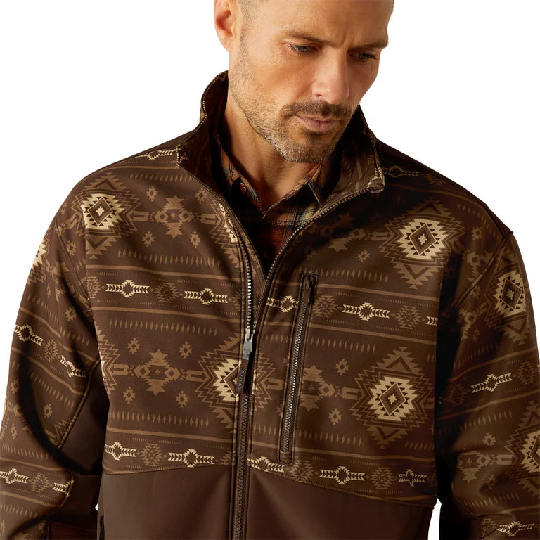 Ariat Banyan Bark Southwest Print Logan Men's Softshell Jacket 10055416