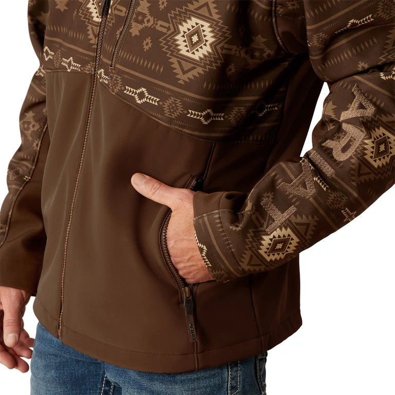 Ariat Banyan Bark Southwest Print Logan Men's Softshell Jacket 10055416