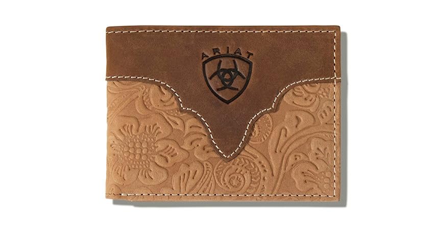Ariat Bifold Wallet Floral Embossed Brown A3555702