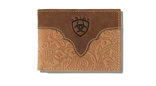 Ariat Bifold Wallet Floral Embossed Brown A3555702
