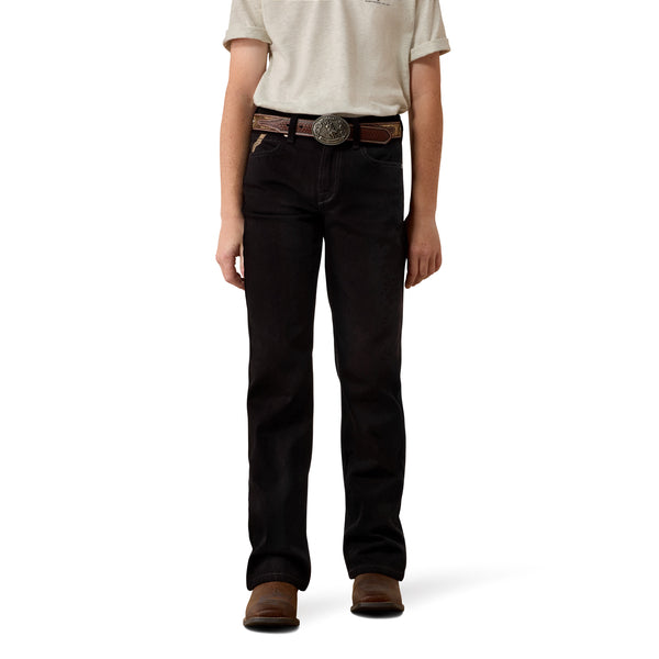 Ariat Boys' B4 Relaxed Hansen Boot Cut Jeans Black 10082243