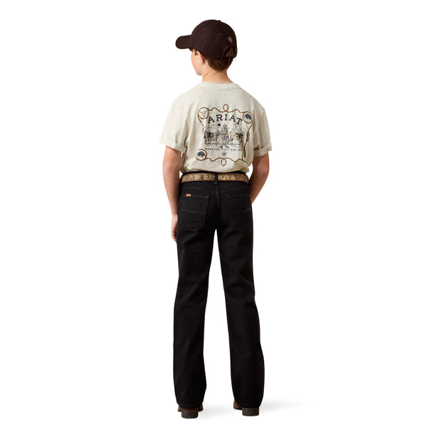 Ariat Boys' B4 Relaxed Hansen Boot Cut Jeans Black 10082243
