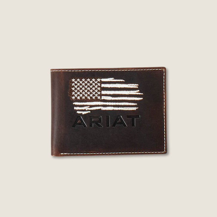Ariat Distressed American Flag Bifold Wallet A3553834