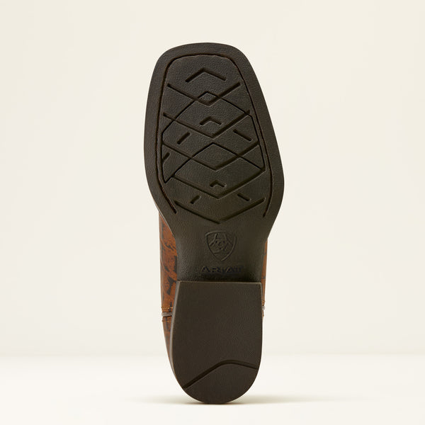 Ariat Knox Cowboy Boot Kids - Brown Croc Print/Navy 10074192