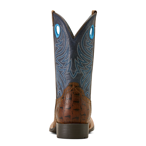 Ariat Knox Cowboy Boot Kids - Brown Croc Print/Navy 10074192