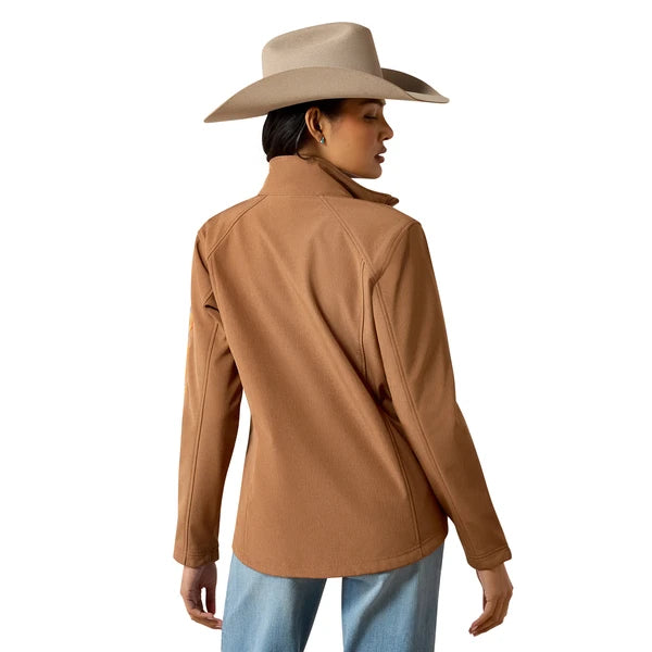 Ariat Women's Logo Softshell Jacket Dachshun Heather Beige 10079891