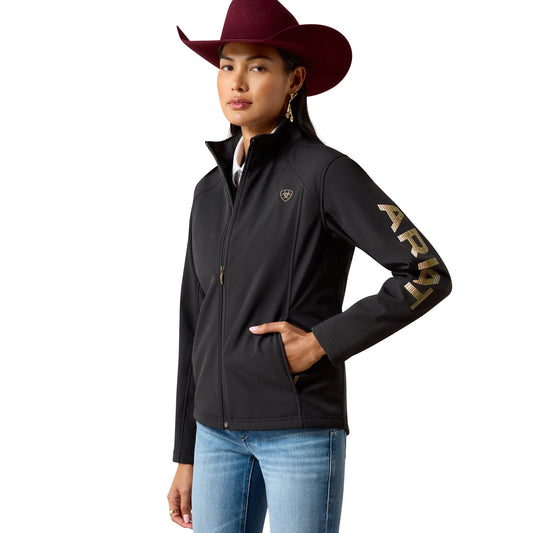 Ariat Women's Logo Softshell Jacket Stonewall Black 10079893