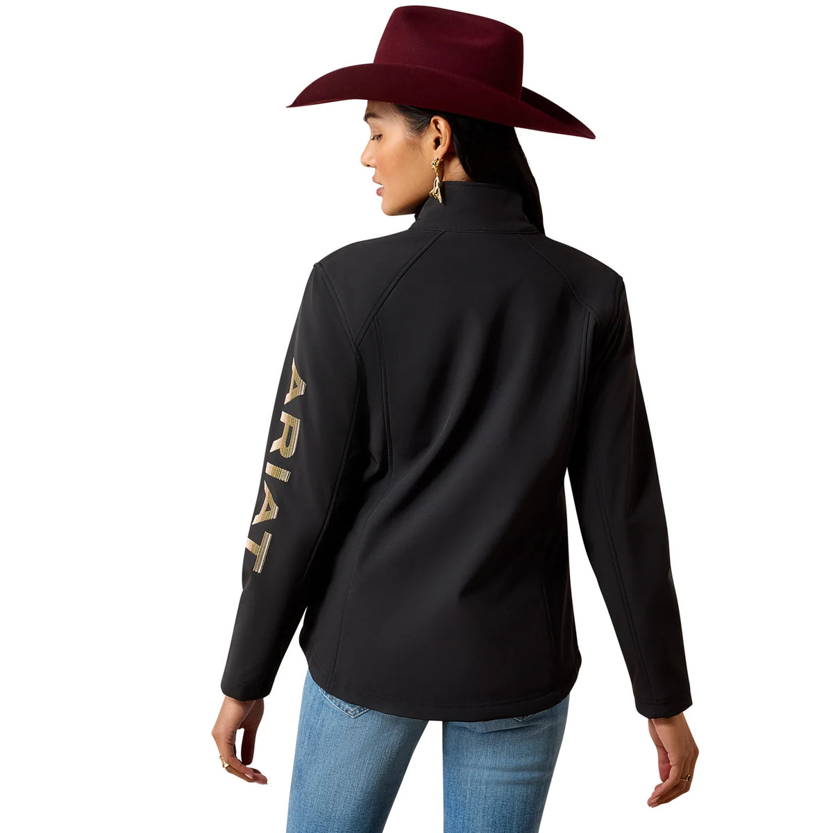 Ariat Women's Logo Softshell Jacket Stonewall Black 10079893
