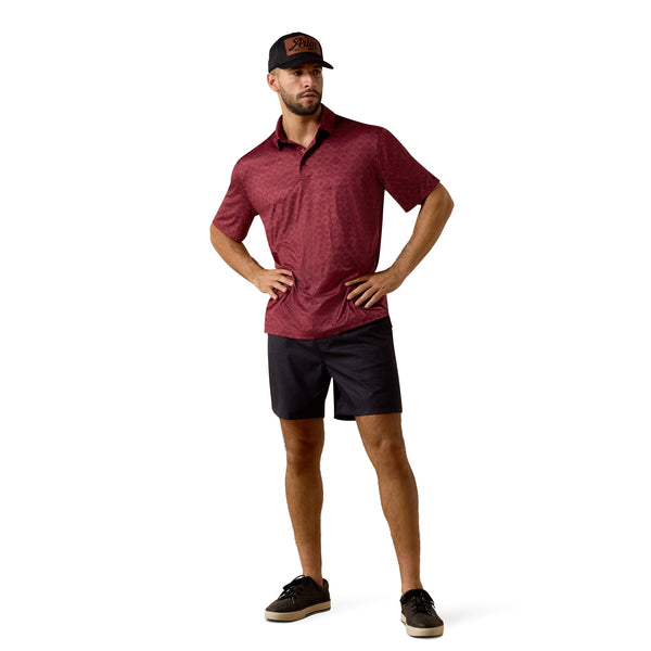 Ariat Men's All Over Print Heathered Polo 10073584