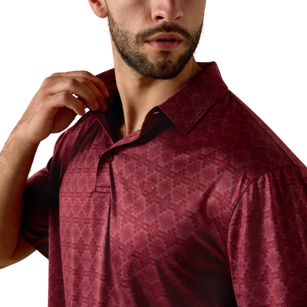 Ariat Men's All Over Print Heathered Polo 10073584
