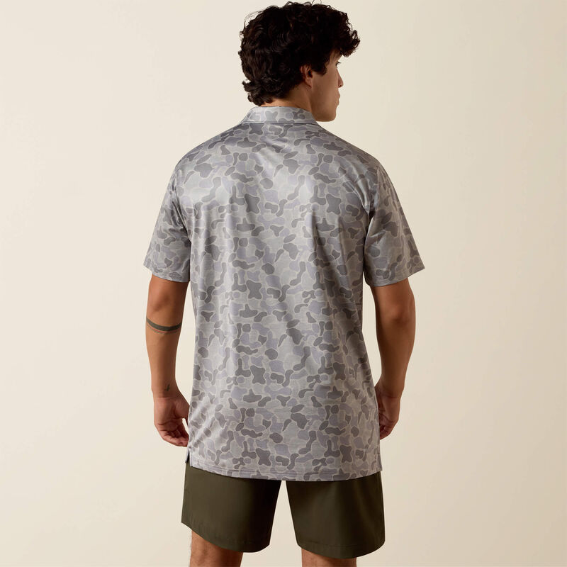 Ariat Men's AriatTEK All Over Print Heathered Polo 10073436