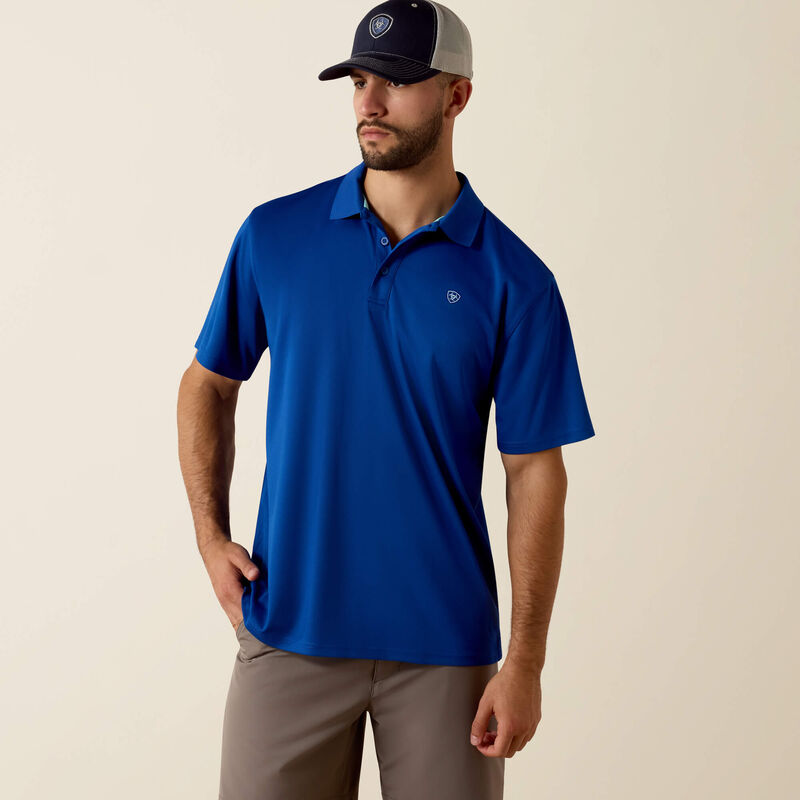 Ariat Men's AriatTEK Blue Quartz Polo 10073482