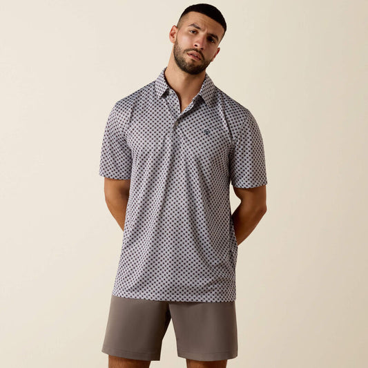 Ariat Men's AriatTEK White Geo X Print Polo 10073471