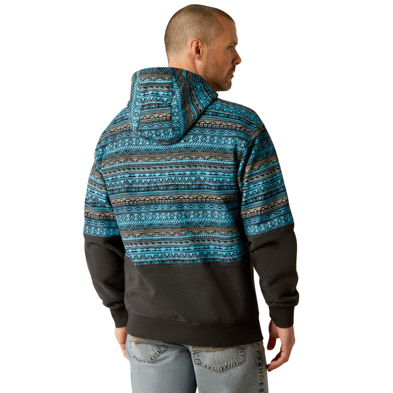 Ariat Men's Aztec Inspired Turquoise Hoodie 10052450
