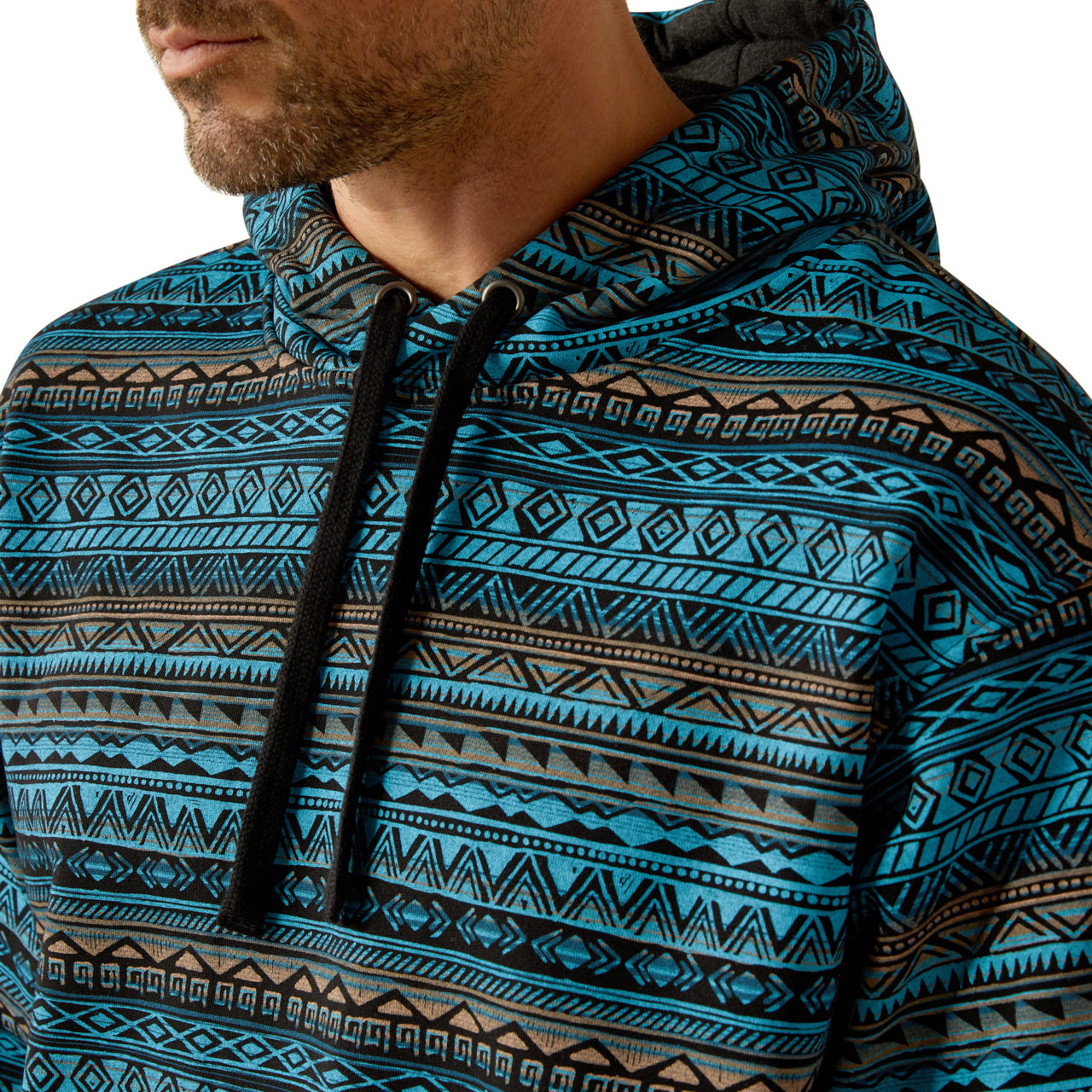 Ariat Men's Aztec Inspired Turquoise Hoodie 10052450