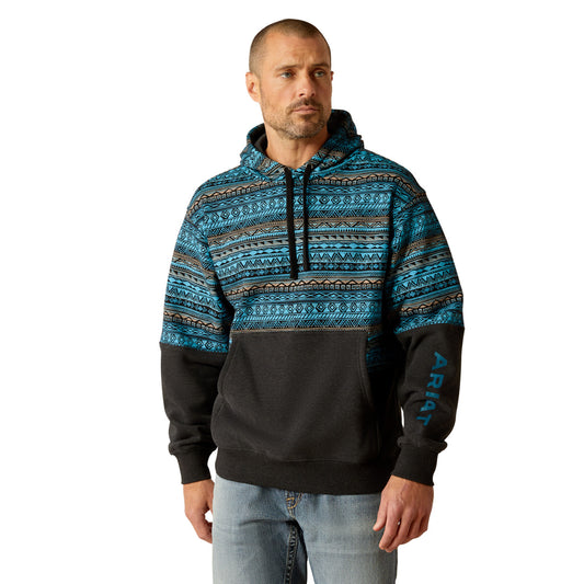 Ariat Men's Aztec Inspired Turquoise Hoodie 10052450