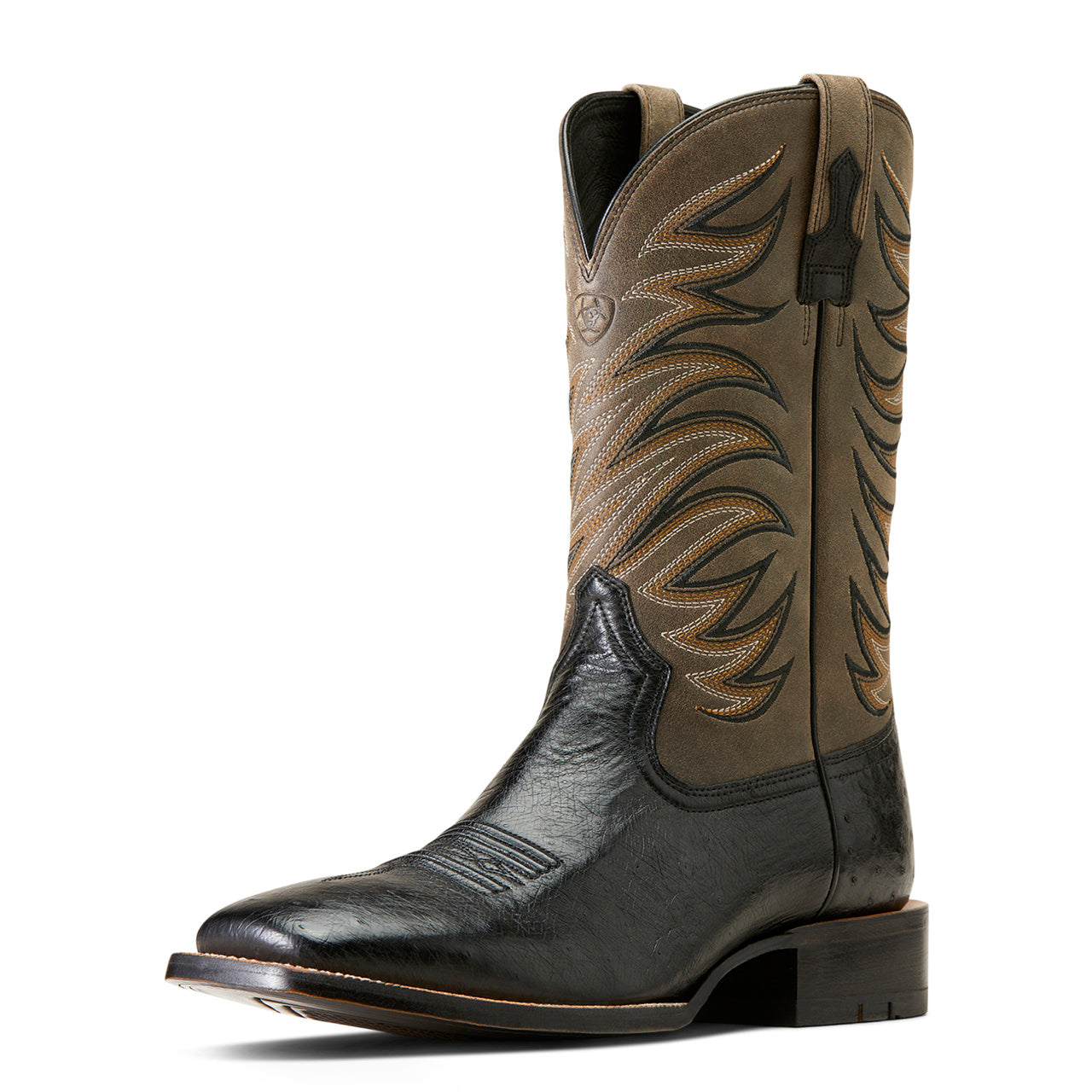 Ariat Men's Badlands Exotic Smooth Ostrich Western Boots - Broad Square Toe 10046953
