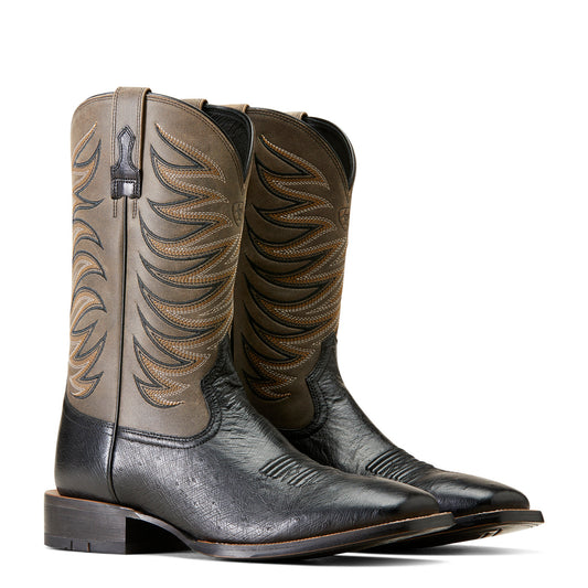 Ariat Men's Badlands Exotic Smooth Ostrich Western Boots - Broad Square Toe 10046953
