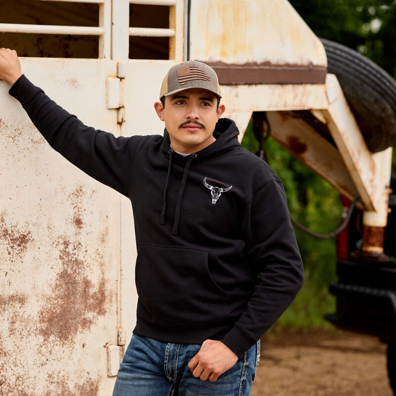 Ariat Men's Bison Bureau Hoodie Black 10079496