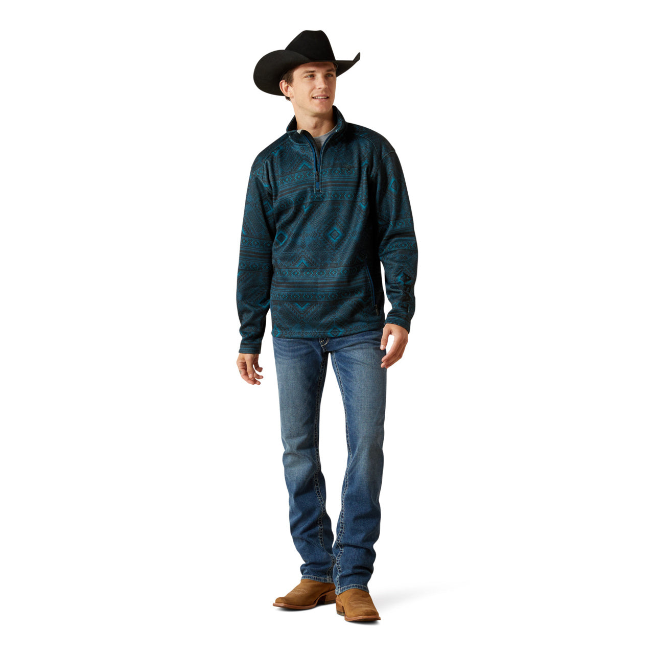 Ariat Men's Caldwell Logo 1/4 Zip Sweater 10062621