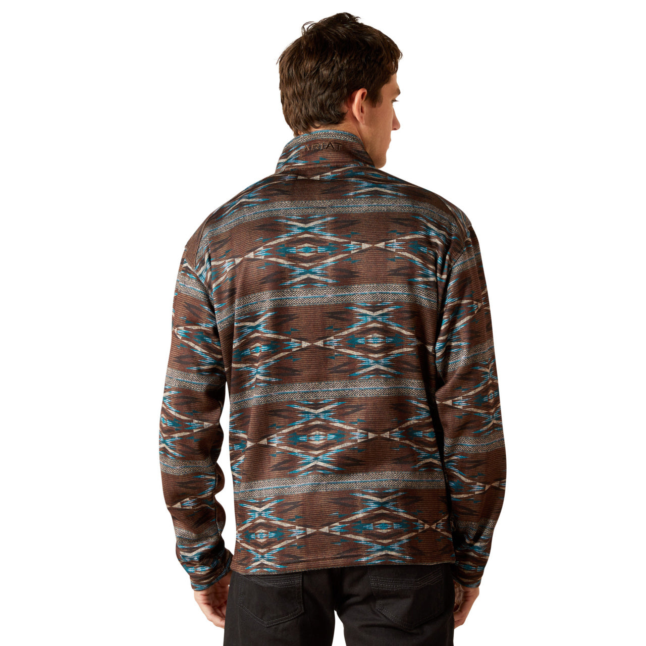 Ariat Men's Caldwell Logo 1/4 Zip Sweater Deep Mahogany 10062620