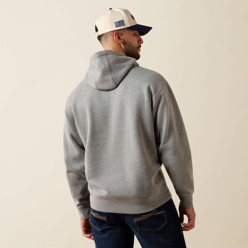Ariat Men's Embossed Logo Hoodie Grey Heather 10079605