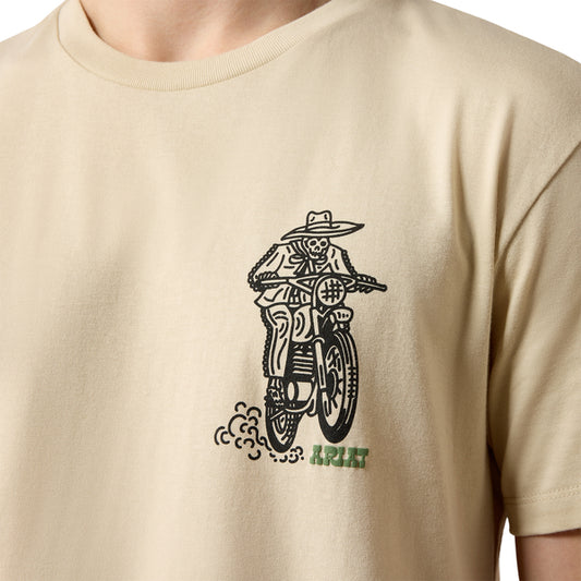 Ariat Men's Full Throttle Short Sleeve Graphic T-Shirt Natural 10080590