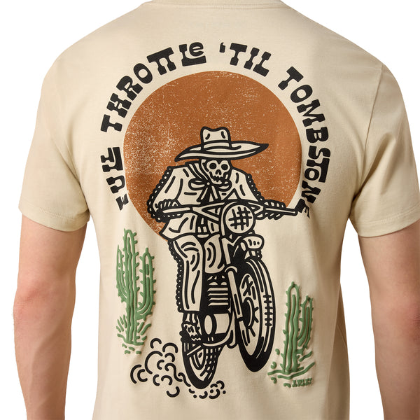 Ariat Men's Full Throttle Short Sleeve Graphic T-Shirt Natural 10080590