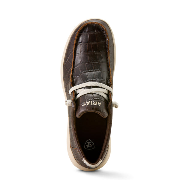 Ariat Men's Hilo Crocodile Print Casual Shoes - Moc Toe 10074178