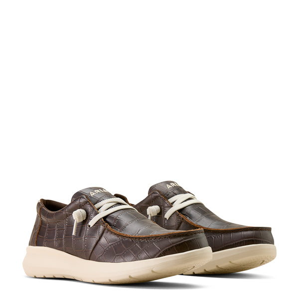 Ariat Men's Hilo Crocodile Print Casual Shoes - Moc Toe 10074178
