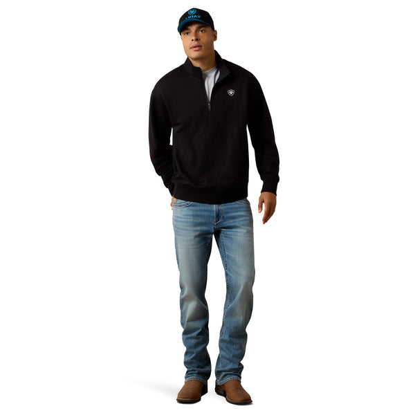 Ariat Men's Holiday 1/4 Zip Sweater Black 10085374