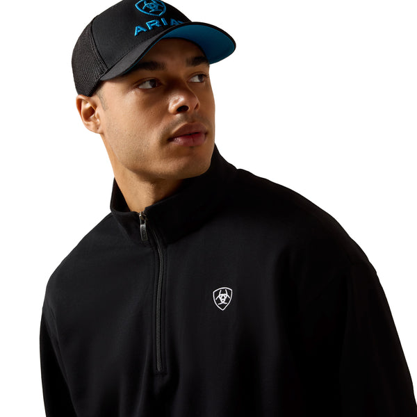Ariat Men's Holiday 1/4 Zip Sweater Black 10085374