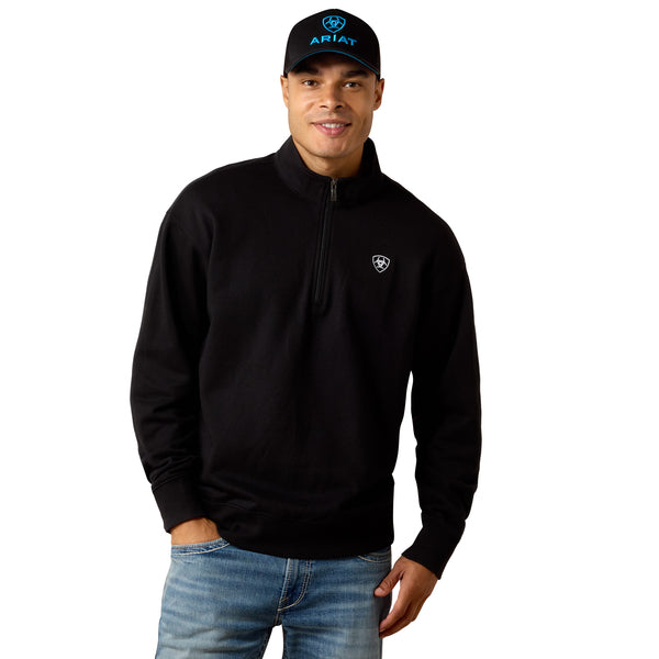 Ariat Men's Holiday 1/4 Zip Sweater Black 10085374