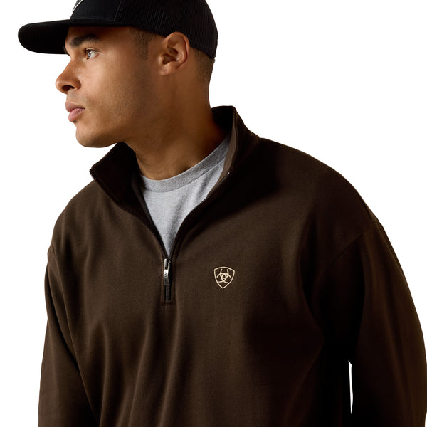 Ariat Men's Holiday 1/4 Zip Sweater Brown 10085376