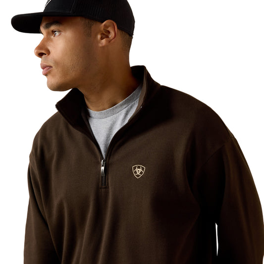 Ariat Men's Holiday 1/4 Zip Sweater Brown 10085376