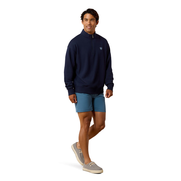 Ariat Men's Holiday 1/4 Zip Sweater Navy 10085385