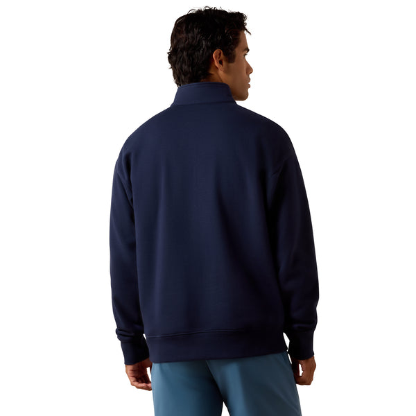 Ariat Men's Holiday 1/4 Zip Sweater Navy 10085385