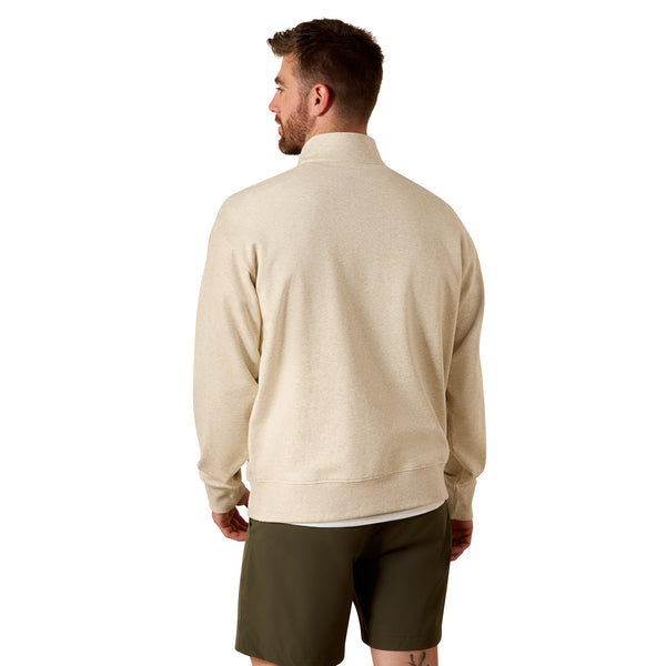 Ariat Men's Holiday 1/4 Zip Sweater Oatmeal Heather 10085386