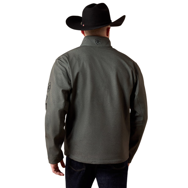 Ariat Men's Logo Softshell Jacket Beluga Grey 10079579