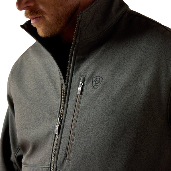 Ariat Men's Logo Softshell Jacket Beluga Grey 10079579