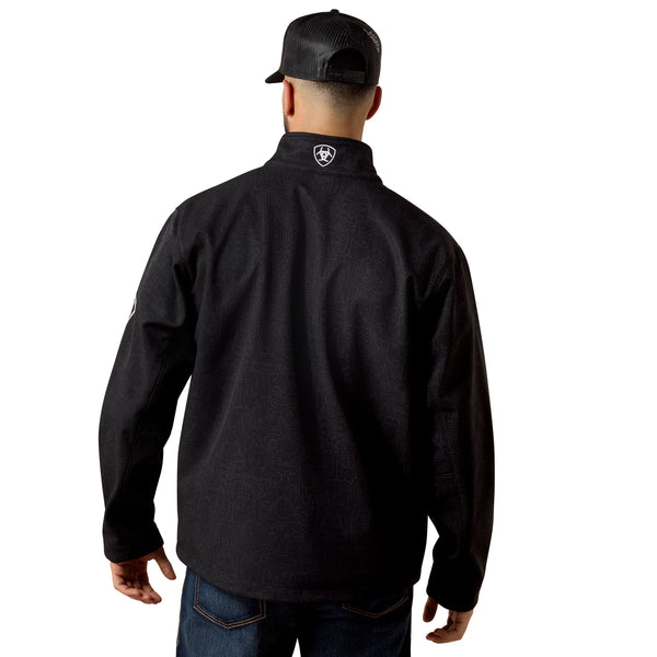 Ariat Men's Logo Softshell Jacket Black Mexico Emboss Print 10079490