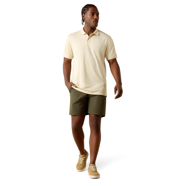 Ariat Men's Logo Creme Brulee Fitted Polo 10071648