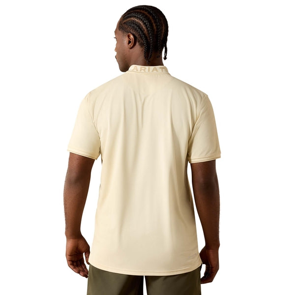 Ariat Men's Logo Creme Brulee Fitted Polo 10071648