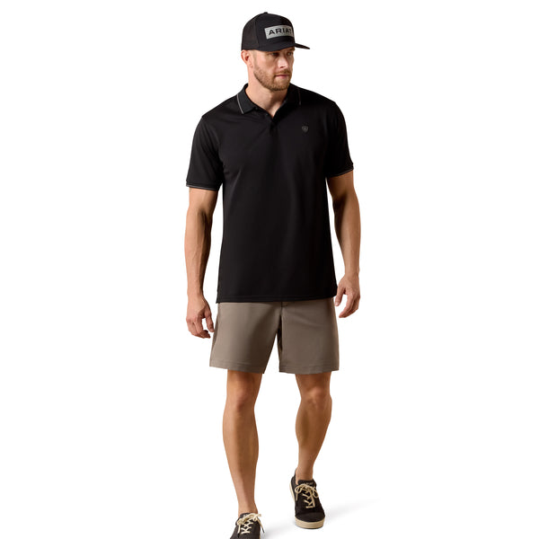 Ariat Men's Logo Fitted Black Polo 10071649