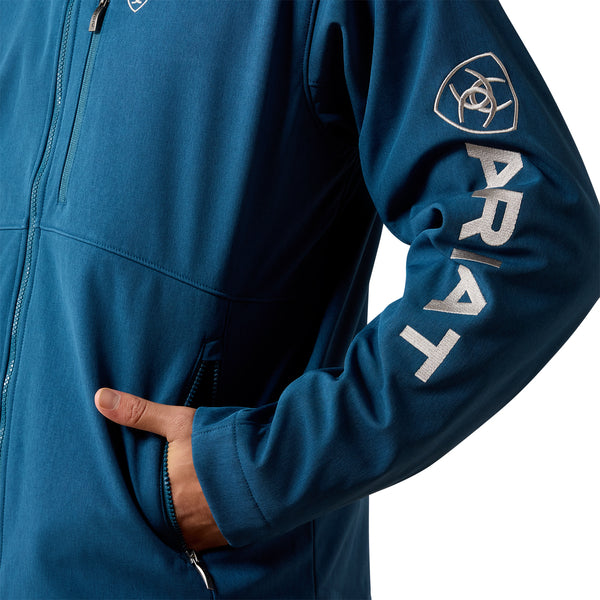 Ariat Men's Logo Softshell Jacket Legion Blue Heather 10079367